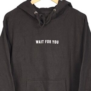 Jake Miller Hoodie Men Small Black "Wait For You" Floral Sweatshirt Concert NWOT